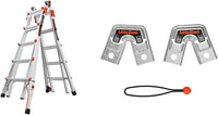 Little Giant Multi-Position Ladder, Velocity, M17, 9-15 Foot, Aluminum, Type 1A, 300 lbs Weight Rating & Work Platform, Aluminum, 375 lbs Weight Rating