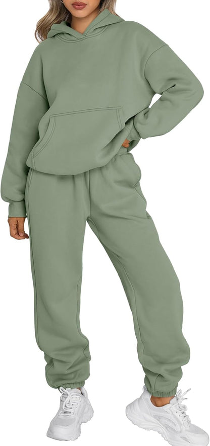 Trendy Queen Sweatsuits Women 2 Piece Outfit Two Piece Lounge Sets Hoodies and Sweatpants Fall Fashion Clothes 2025 Tracksuit