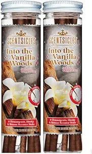 Scentsicles White Winter Fir Scented Christmas Tree Ornaments - 2 Bottles (12 Sticks Total)