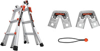 Little Giant Multi-Position Ladder, Velocity, M17, 9-15 Foot, Aluminum, Type 1A, 300 lbs Weight Rating & Work Platform, Aluminum, 375 lbs Weight Rating