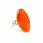 Mchic Colorful Chunky Statement Ring for Women: Boho Large Oval Acrylic Finger Ring Stainless Steel Adjustable Beach Summer Y2K Handmade Jewelry Gift for Women