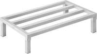 VEVOR Aluminum Dunnage Rack, 48” x 20” Commercial Food Floor Rack, 12” Off the Floor, 1000 lbs Capacity All-Welded Aluminum Storage Rack, for Storage in Restaurants, Kitchens, Garages and Vehicles