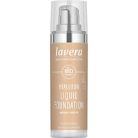 lavera Hyaluron Liquid Foundation - Natural Ivory 01 - Foundation Make Up with Hyaluron & Almond Oil for a Flawless Complexion - Face Make Up - PETA Certified - Vegan - Made in Germany - 1 Fl Oz