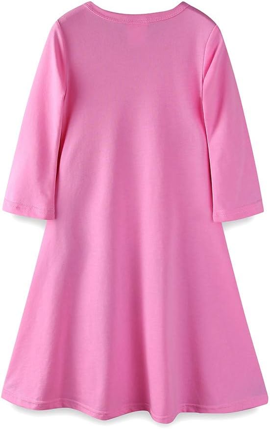 Mud Kingdom Girls Maxi Dress Long Sleeve Cotton Flared Butterfly Casual Spring Autumn A-Lined Dresses