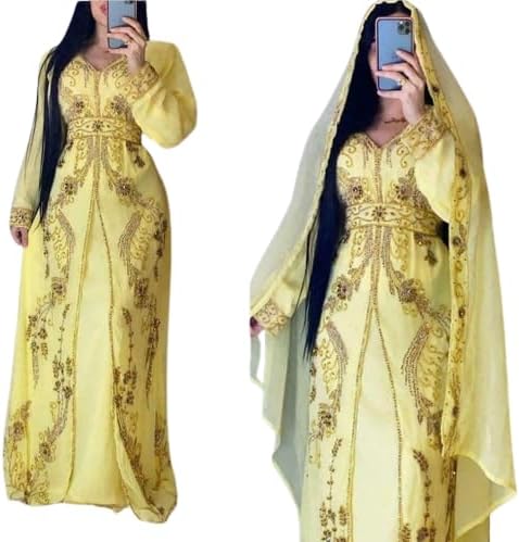 Abaya Dress for Women Muslim Dubai Sadui Moroccan Kaftan Fancy Abaya Cocktail Dress Women Kaftan Long Wedding Party Dress