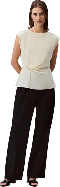 Calvin Klein Womens Chiffon Twist Front Blouse