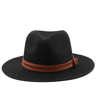 54 - 58 - 60CM Womens Summer Panama Hats Wide Brim Straw Sun Hat Beach Hat For Men Fashion UPF UV Protection Fedoras Cap For Travel - 7DAY'S