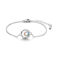 Silver Plated Stars Heart Shape Butterflies Clover Clasp Bracelet for Women Fit Original Charms Beads DIY Making Gift