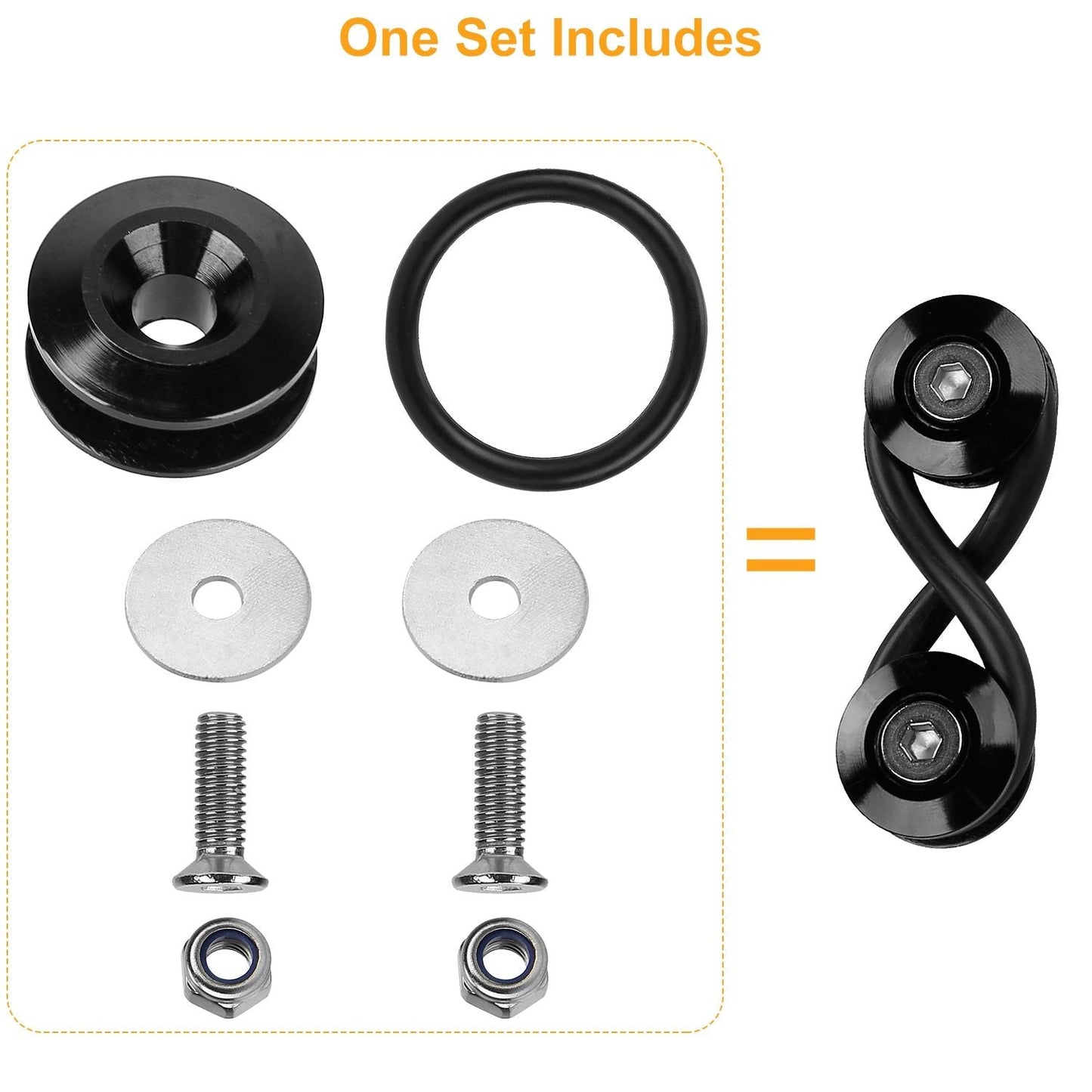 5Set Car Quick Release Bumper Fasteners Front Rear Bumper Holders Trunk Fender Hatch Lids Kit - 7DAY'S