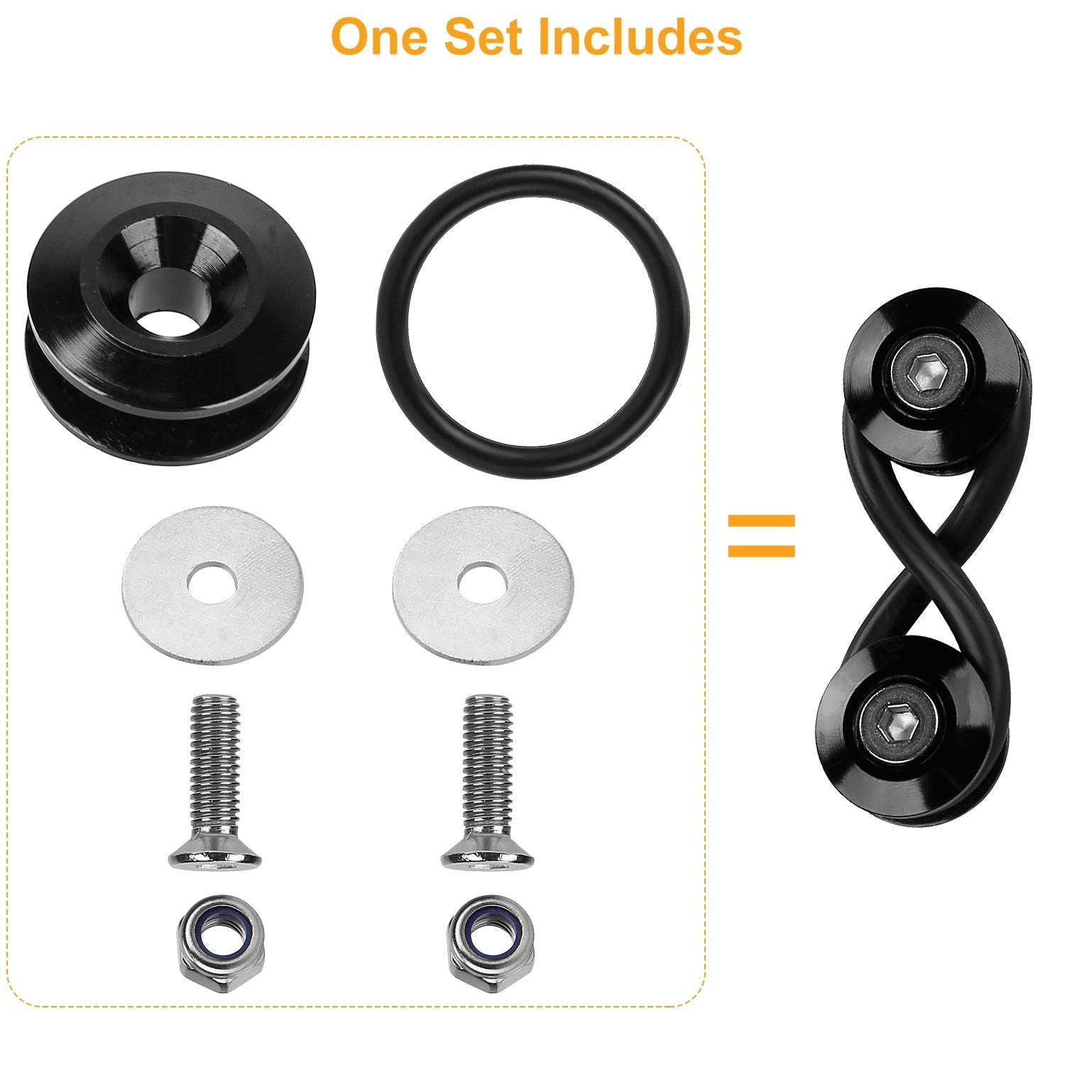 5Set Car Quick Release Bumper Fasteners Front Rear Bumper Holders Trunk Fender Hatch Lids Kit - 7DAY'S