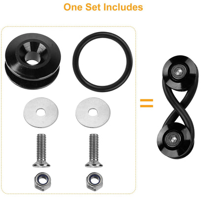 5Set Car Quick Release Bumper Fasteners Front Rear Bumper Holders Trunk Fender Hatch Lids Kit - 7DAY'S