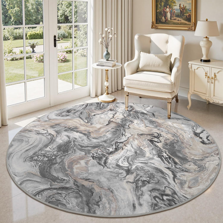 5x7 Area Rugs for Living Room, Modern Abstract Rug for Bedroom, Contemporary Machine Washable Rug, Large Stain Resistant Carpet for Dining Room Playroom Home Office, Pet & Kids Friendly - 7DAY'S