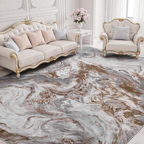 5x7 Area Rugs for Living Room, Modern Abstract Rug for Bedroom, Contemporary Machine Washable Rug, Large Stain Resistant Carpet for Dining Room Playroom Home Office, Pet & Kids Friendly - 7DAY'S