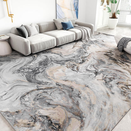 5x7 Area Rugs for Living Room, Modern Abstract Rug for Bedroom, Contemporary Machine Washable Rug, Large Stain Resistant Carpet for Dining Room Playroom Home Office, Pet & Kids Friendly - 7DAY'S