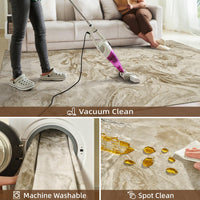 5x7 Area Rugs for Living Room, Modern Abstract Rug for Bedroom, Contemporary Machine Washable Rug, Large Stain Resistant Carpet for Dining Room Playroom Home Office, Pet & Kids Friendly - 7DAY'S