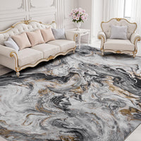 5x7 Area Rugs for Living Room, Modern Abstract Rug for Bedroom, Contemporary Machine Washable Rug, Large Stain Resistant Carpet for Dining Room Playroom Home Office, Pet & Kids Friendly - 7DAY'S