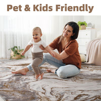 5x7 Area Rugs for Living Room, Modern Abstract Rug for Bedroom, Contemporary Machine Washable Rug, Large Stain Resistant Carpet for Dining Room Playroom Home Office, Pet & Kids Friendly - 7DAY'S