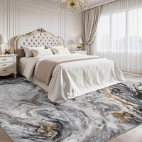 5x7 Area Rugs for Living Room, Modern Abstract Rug for Bedroom, Contemporary Machine Washable Rug, Large Stain Resistant Carpet for Dining Room Playroom Home Office, Pet & Kids Friendly - 7DAY'S