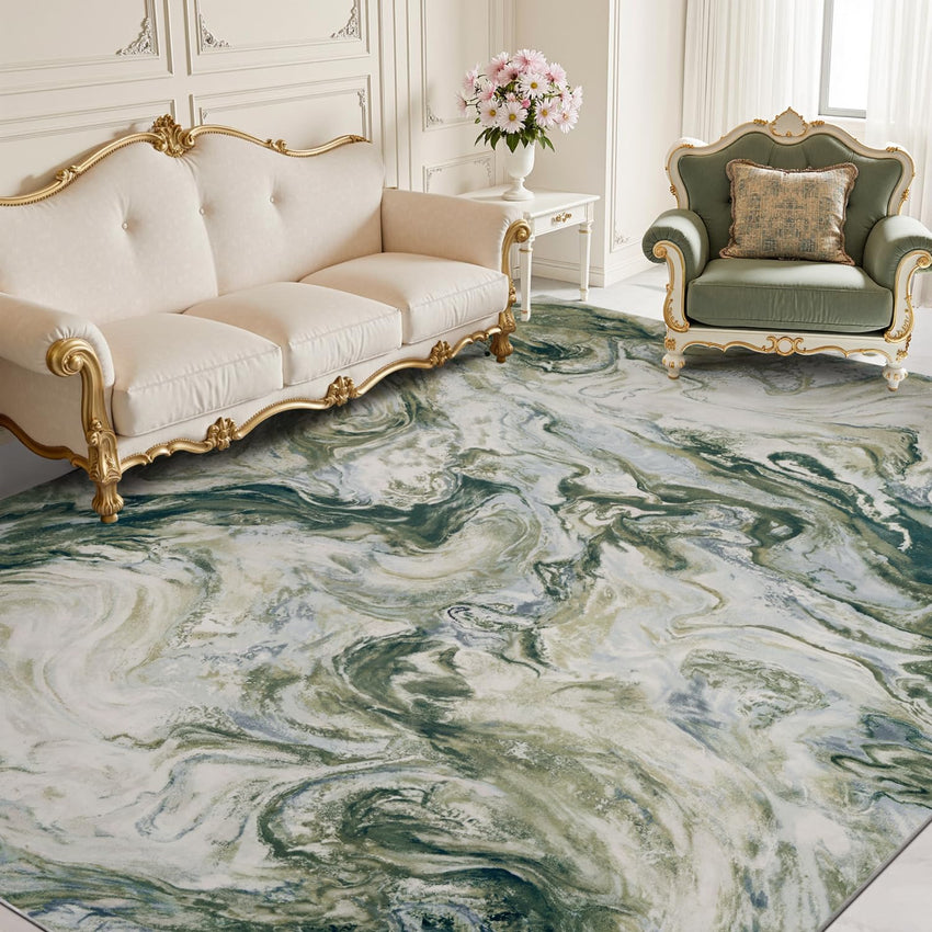 5x7 Area Rugs for Living Room, Modern Abstract Rug for Bedroom, Contemporary Machine Washable Rug, Large Stain Resistant Carpet for Dining Room Playroom Home Office, Pet & Kids Friendly - 7DAY'S
