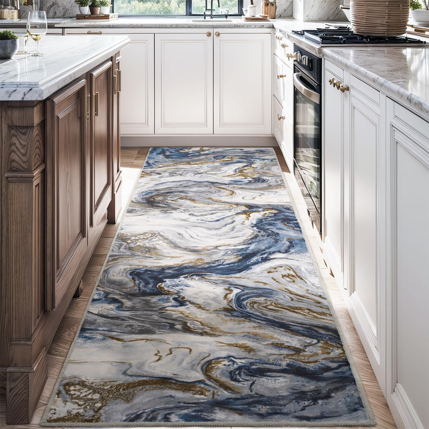 5x7 Area Rugs for Living Room, Modern Abstract Rug for Bedroom, Contemporary Machine Washable Rug, Large Stain Resistant Carpet for Dining Room Playroom Home Office, Pet & Kids Friendly - 7DAY'S