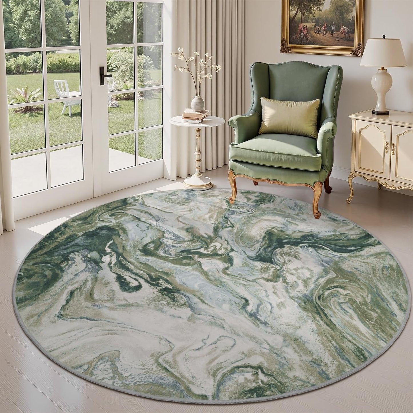 5x7 Area Rugs for Living Room, Modern Abstract Rug for Bedroom, Contemporary Machine Washable Rug, Large Stain Resistant Carpet for Dining Room Playroom Home Office, Pet & Kids Friendly - 7DAY'S