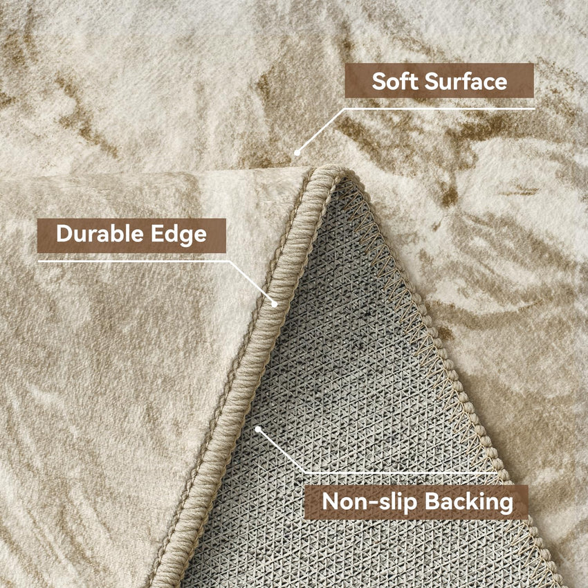 5x7 Area Rugs for Living Room, Modern Abstract Rug for Bedroom, Contemporary Machine Washable Rug, Large Stain Resistant Carpet for Dining Room Playroom Home Office, Pet & Kids Friendly - 7DAY'S