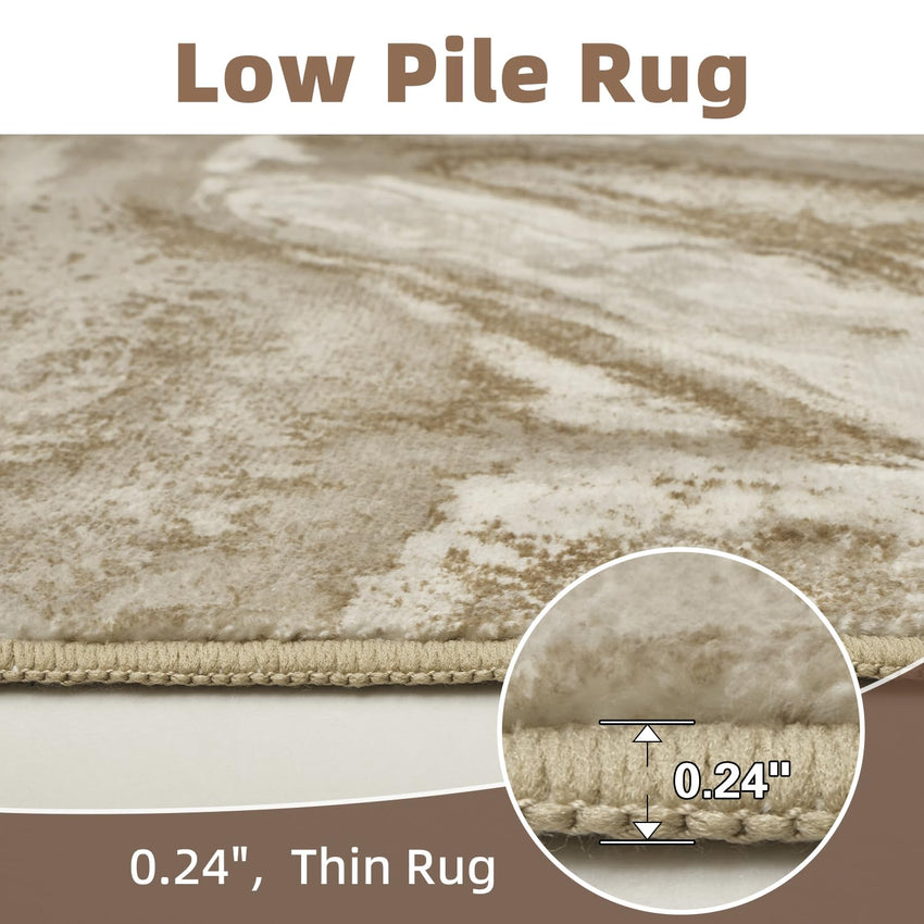 5x7 Area Rugs for Living Room, Modern Abstract Rug for Bedroom, Contemporary Machine Washable Rug, Large Stain Resistant Carpet for Dining Room Playroom Home Office, Pet & Kids Friendly - 7DAY'S