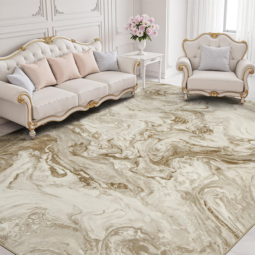 5x7 Area Rugs for Living Room, Modern Abstract Rug for Bedroom, Contemporary Machine Washable Rug, Large Stain Resistant Carpet for Dining Room Playroom Home Office, Pet & Kids Friendly - 7DAY'S