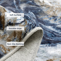 5x7 Area Rugs for Living Room, Modern Abstract Rug for Bedroom, Contemporary Machine Washable Rug, Large Stain Resistant Carpet for Dining Room Playroom Home Office, Pet & Kids Friendly - 7DAY'S