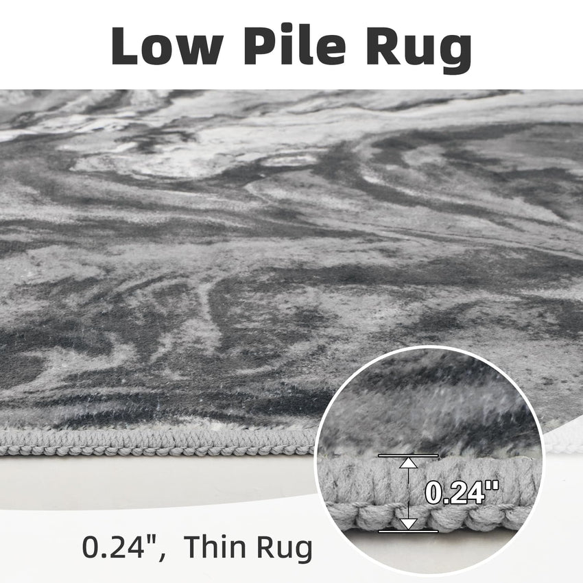 5x7 Area Rugs for Living Room, Modern Abstract Rug for Bedroom, Contemporary Machine Washable Rug, Large Stain Resistant Carpet for Dining Room Playroom Home Office, Pet & Kids Friendly - 7DAY'S