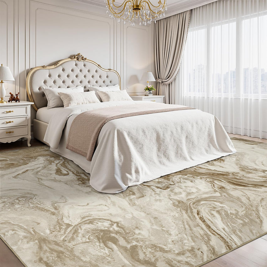 5x7 Area Rugs for Living Room, Modern Abstract Rug for Bedroom, Contemporary Machine Washable Rug, Large Stain Resistant Carpet for Dining Room Playroom Home Office, Pet & Kids Friendly - 7DAY'S