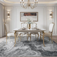 5x7 Area Rugs for Living Room, Modern Abstract Rug for Bedroom, Contemporary Machine Washable Rug, Large Stain Resistant Carpet for Dining Room Playroom Home Office, Pet & Kids Friendly - 7DAY'S