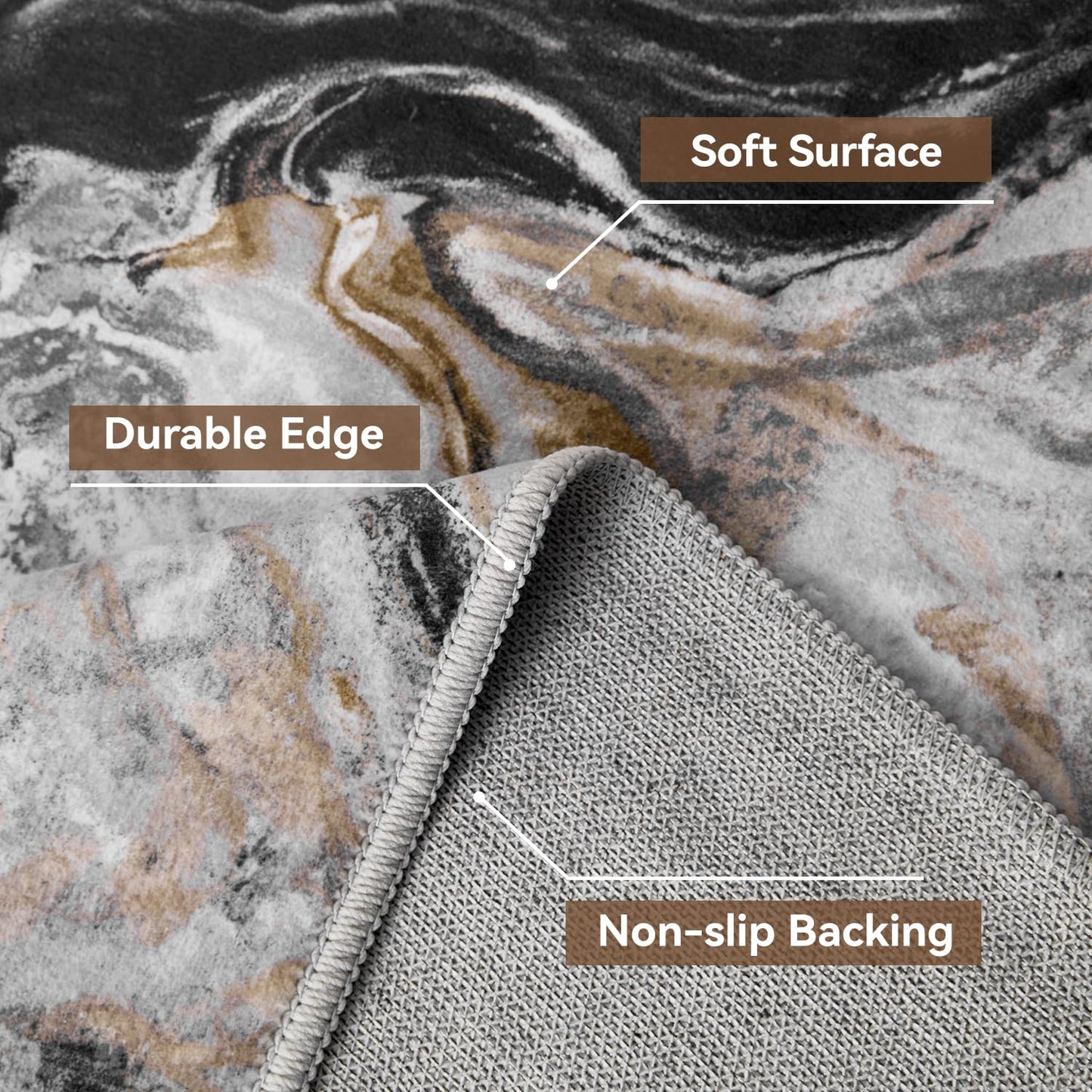 5x7 Area Rugs for Living Room, Modern Abstract Rug for Bedroom, Contemporary Machine Washable Rug, Large Stain Resistant Carpet for Dining Room Playroom Home Office, Pet & Kids Friendly - 7DAY'S