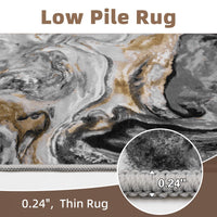 5x7 Area Rugs for Living Room, Modern Abstract Rug for Bedroom, Contemporary Machine Washable Rug, Large Stain Resistant Carpet for Dining Room Playroom Home Office, Pet & Kids Friendly - 7DAY'S