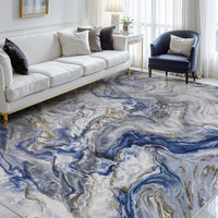 5x7 Area Rugs for Living Room, Modern Abstract Rug for Bedroom, Contemporary Machine Washable Rug, Large Stain Resistant Carpet for Dining Room Playroom Home Office, Pet & Kids Friendly - 7DAY'S