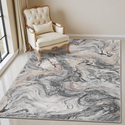 5x7 Area Rugs for Living Room, Modern Abstract Rug for Bedroom, Contemporary Machine Washable Rug, Large Stain Resistant Carpet for Dining Room Playroom Home Office, Pet & Kids Friendly - 7DAY'S