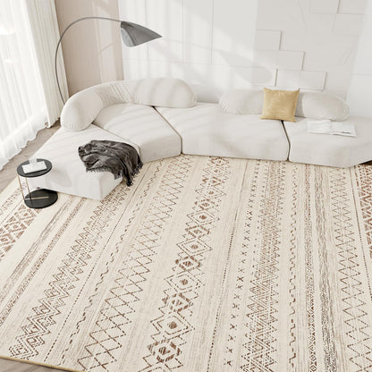 5x7 Area Rugs for Living Room Non Slip Soft Washable Rug Distressed Modern Moroccan Boho Rug Neutral Indoor Carpet Large Area Rugs for Bedroom Dining Room Office Playroom, Brown - 7DAY'S