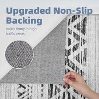 5x7 Area Rugs for Living Room Non Slip Soft Washable Rug Distressed Modern Moroccan Boho Rug Neutral Indoor Carpet Large Area Rugs for Bedroom Dining Room Office Playroom, Brown - 7DAY'S