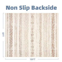 5x7 Area Rugs for Living Room Non Slip Soft Washable Rug Distressed Modern Moroccan Boho Rug Neutral Indoor Carpet Large Area Rugs for Bedroom Dining Room Office Playroom, Brown - 7DAY'S