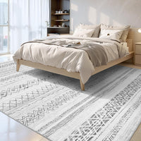 5x7 Area Rugs for Living Room Non Slip Soft Washable Rug Distressed Modern Moroccan Boho Rug Neutral Indoor Carpet Large Area Rugs for Bedroom Dining Room Office Playroom, Brown - 7DAY'S