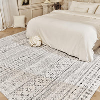 5x7 Area Rugs - Soft, Washable Neutral Boho Carpet for Living, Bedroom, Dining & Play Rooms - Indoor Brown - 7DAY'S