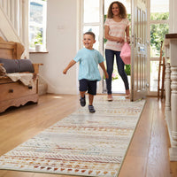 5x7 Area Rugs - Soft, Washable Neutral Boho Carpet for Living, Bedroom, Dining & Play Rooms - Indoor Brown - 7DAY'S