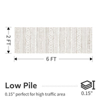 5x7 Area Rugs - Soft, Washable Neutral Boho Carpet for Living, Bedroom, Dining & Play Rooms - Indoor Brown - 7DAY'S