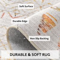 5x7 Area Rugs - Soft, Washable Neutral Boho Carpet for Living, Bedroom, Dining & Play Rooms - Indoor Brown - 7DAY'S