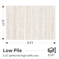 5x7 Area Rugs - Soft, Washable Neutral Boho Carpet for Living, Bedroom, Dining & Play Rooms - Indoor Brown - 7DAY'S