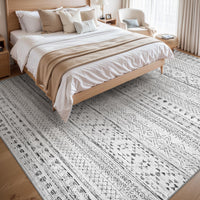 5x7 Area Rugs - Soft, Washable Neutral Boho Carpet for Living, Bedroom, Dining & Play Rooms - Indoor Brown - 7DAY'S