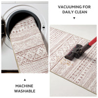5x7 Area Rugs - Soft, Washable Neutral Boho Carpet for Living, Bedroom, Dining & Play Rooms - Indoor Brown - 7DAY'S