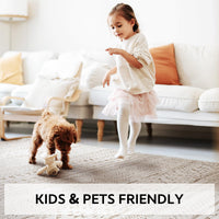 5x7 Area Rugs - Soft, Washable Neutral Boho Carpet for Living, Bedroom, Dining & Play Rooms - Indoor Brown - 7DAY'S