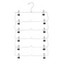 6 Tier with Chrome Finish, Space - Saving Skirt with Clips for Women's Clothes, Foldable Hangers for Pants, Towel, Scarf, Bra, Kitchen & Closet Organization - 7DAY'S