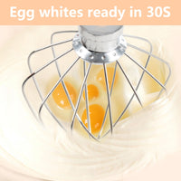 6 - Wire Whipped cream Attachment for KitchenAid 4.5 - 5 Quart Tilt - Head Stand Mixer, K45WW accessory Replacement, Egg Cream Stirrer, Cake Mayonnaise Whisk, Whipping Egg White(Not for dishwasher) - 7DAY'S